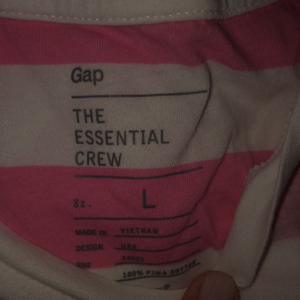 Five gap short sleeve striped shirts size large - Picture 10 of 13